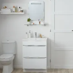 Mueble de baño al suelo imandra blanco 60x45 cm