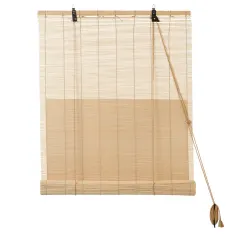 Estor enrollable bambú natural 60x180 cm