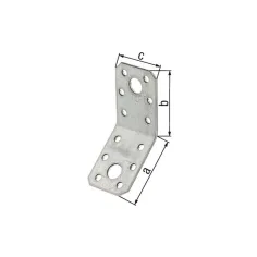 Escuadra de ensamblaje ángulo 135º sin puntas 90 x 90 x 40 mm