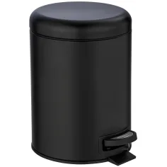 Papelera con pedal de 5L Leman negra