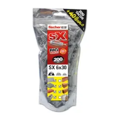 Big Pack buchas SX 6 x 30 mm Fischer 200 + 40 unidades