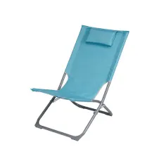 Cadeira Dobrável para Jardim ou Praia Curacao Azul 100 kg