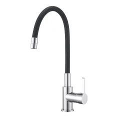 Grifo de cocina flexible negro Good Home