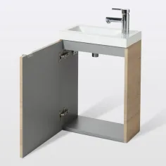 Mueble de baño suspendido Idalie roble 44 cm