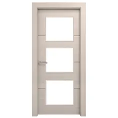 Puerta acristalada Nanna blanco derecha 72,5 cm