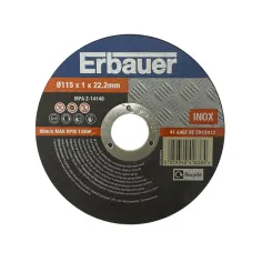 Disco corte metal/inox 115x1 mm Erbauer