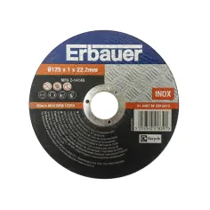 Disco corte metal/inox 125x1 mm Erbauer