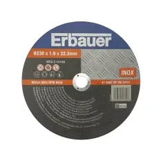 Disco corte metal/inox 230x1,9 mm Erbauer