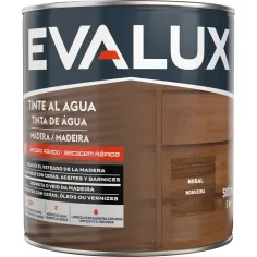 Tinta à base de água para madeira nogal 500 ml Evalux