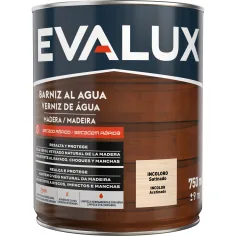 Verniz base de água incoloro satinado 750 ml Evalux