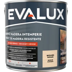 Verniz exterior satinado incoloro 2,5 ml Evalux