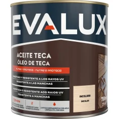 Óleo de teca incoloro 0,750 L Evalux