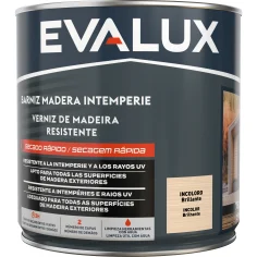 Verniz exterior brilhante incoloro 750 ml Evalux