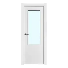 Puerta lacada acristalada blanca Ulla 72,5 cm izquierda