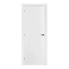 Puerta lacada blanca con tapajuntas Ulla 82,5 cm derecha