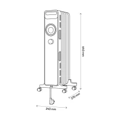 Radiador de aceite 1500w blanco Bodner