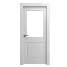 Puerta acristalada Aleko blanco derecha 72,5 cm