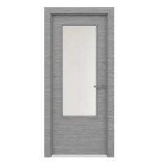 Puerta acristalada Carina gris izquierda 82,5 cm