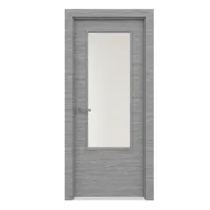 Puerta acristalada Carina gris derecha 82,5 cm