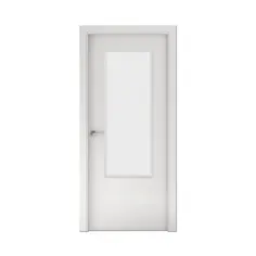 Porta Envidraçada Carina Branca Esquerda 75 cm