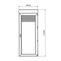 Balconera PVC practicable persiana derecha 217x90 cm Geom