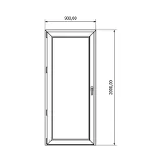 Balconera PVC practicable izquierda 200x90 cm Geom