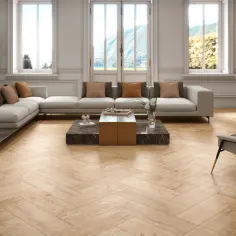 Pavimento pasta roja textura madera Fabre beige 61,5x20,5 cm