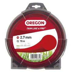 Fio de nylon Oregon redondo vermelho 2.7mm x 70m