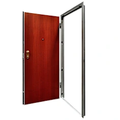 Puerta acorazada Sil sapelly y blanca derecha 208x88cm