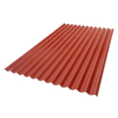Placa bicolor Ondina roja y gris 200x107cm