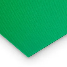 Placa polipropileno alveolar verde 1500 x 500 x 2,5 mm