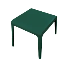 Mesa de jardín de resina cuadrada verde