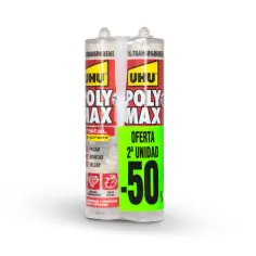 Pack adhesivo sellador Polymax 300 g UHU 2 uds