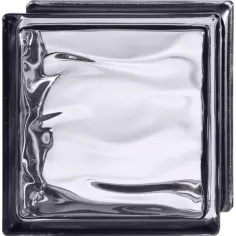 Bloque de vidrio agua reflejos negro
