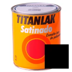Esmalte sintético preto acetinado titanlak 750 ml
