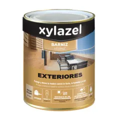 Barniz exteriores al agua brillante incoloro xylazel 750 ml