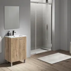 Conjunto mueble y lavabo Marga roble 50cm
