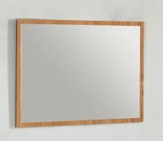 Espejo con marco efecto roble 70 x 100 cm