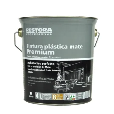 Pintura Plástica Blanca Mate Restora Premium 4 L