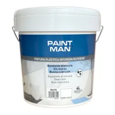 Pintura plástica paintman blanca interior/exterior 4l