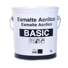 Esmalte acrílico basic acetinado preto 4 l