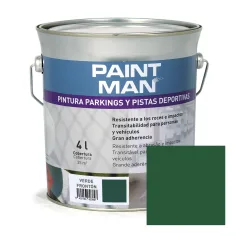 Pintura parkings y pistas deportivas verde paintman 4 l