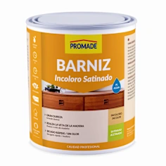 Barniz interior al agua satinado incoloro promade 750 ml