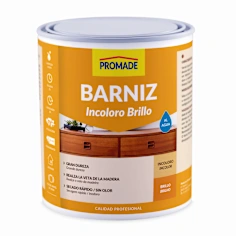 Barniz interior al agua brillante incoloro promade 750 ml
