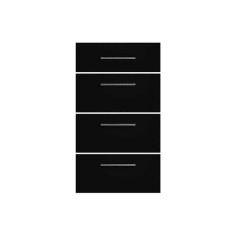 Frente da gaveta Cozinha LUXURY negro Brilho 70 x 40 cm
