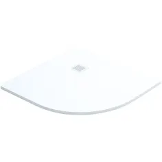 Base de duche mineral coat branco 1/4 círculo 80x80 cm