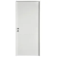 Puerta de entrada metálica Stam blanca derecha 209x89cm