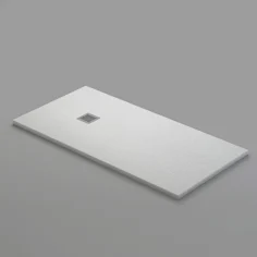 Plato de ducha resina gel coat pizarra blanco 90x180x2,5cm