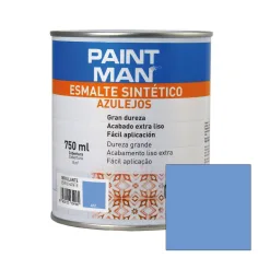 Esmalte sintético azulejos brillante azul paintman 750 ml
