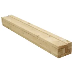 Pack 16 rastreles de madera de pino para teja 250 x 4 x 3 cm